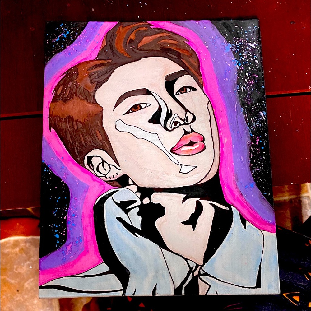 BTS wall art painting | homemade: RM